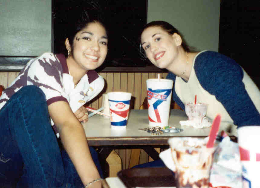 Cathi and I at Dairy Queen after our bonfire